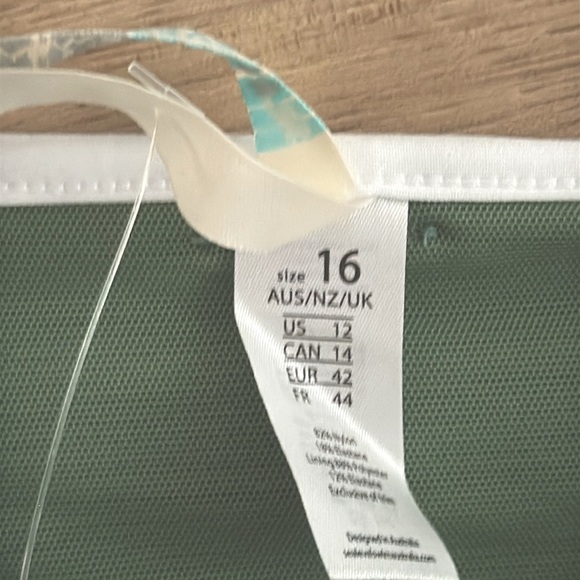 NWT SEA LEVEL Elite High Waist Bikini Swim Bottom Olive Green 12 - Picture 6 of 6